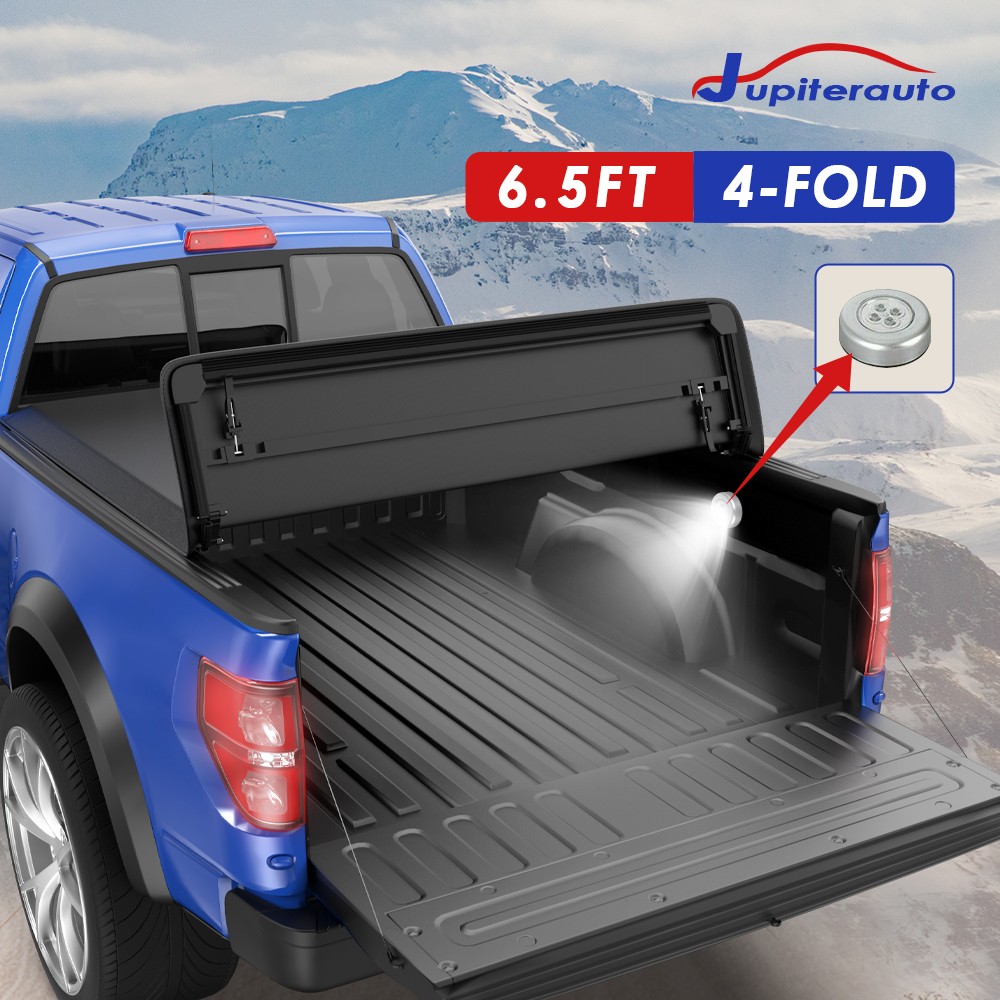 6.5FT 4-Fold Truck Bed Tonneau Cover For 2007-2013 Toyota Tundra Standard
