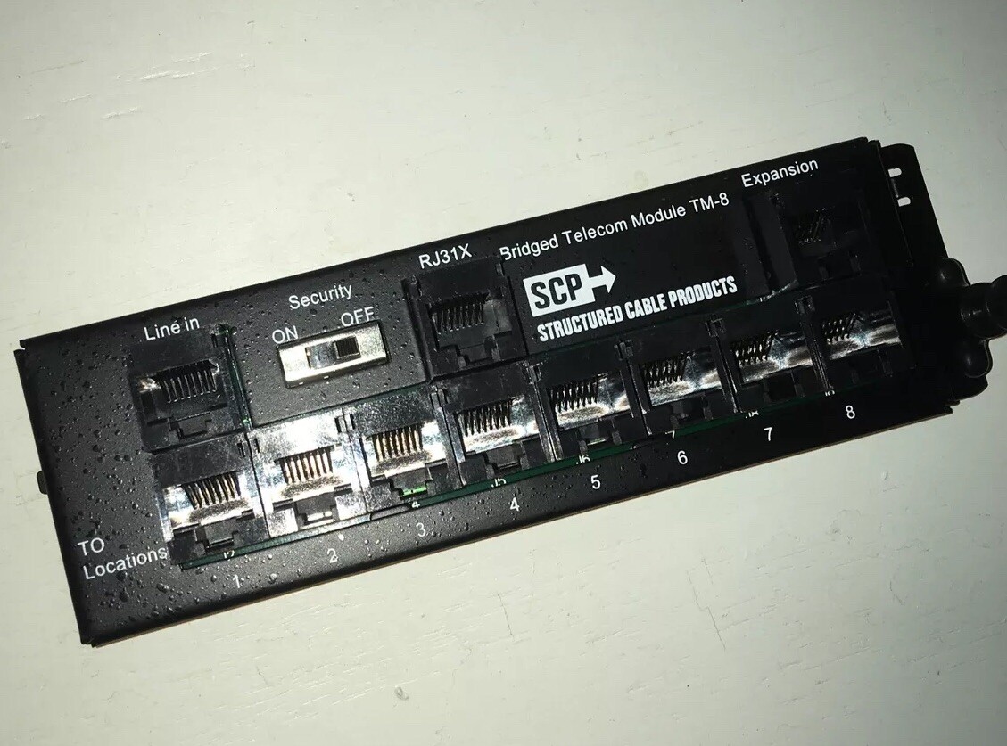 8 Port SCP TM8 Bridges Telephone Module With RJ31X Jack