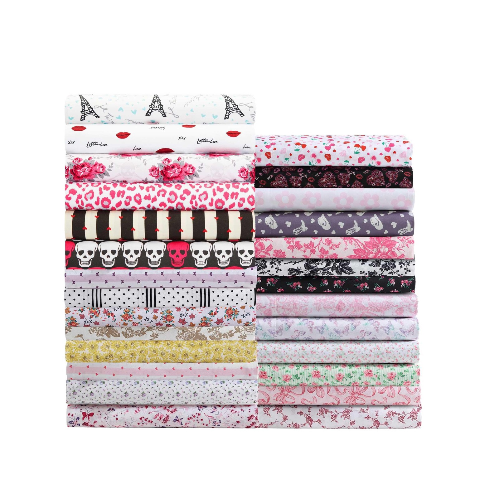 Betsey Johnson - Full Bed Sheets, Soft Lightweight Bedding, Fade Wrinkle Re...