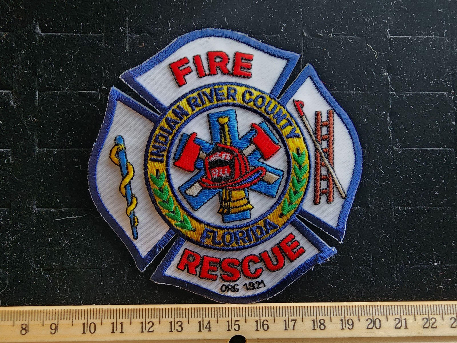 Vintage Fire Department Patch Indian River County Florida