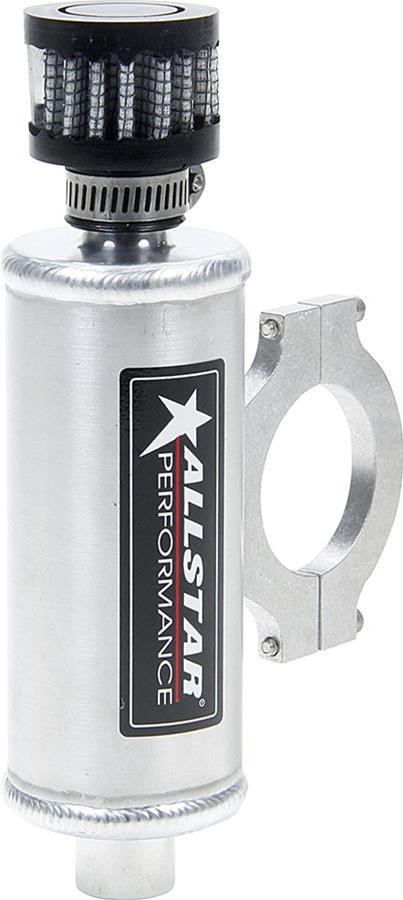 (2) Allstar Oil Breather Tank Round Aluminum Natural Universal Ea ALL36140