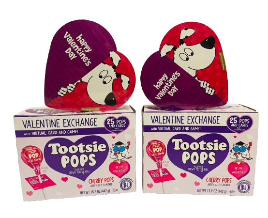 Tootsie Pops Kids Party Favors Candy Valentines Exchange  w Puppy Chocolates