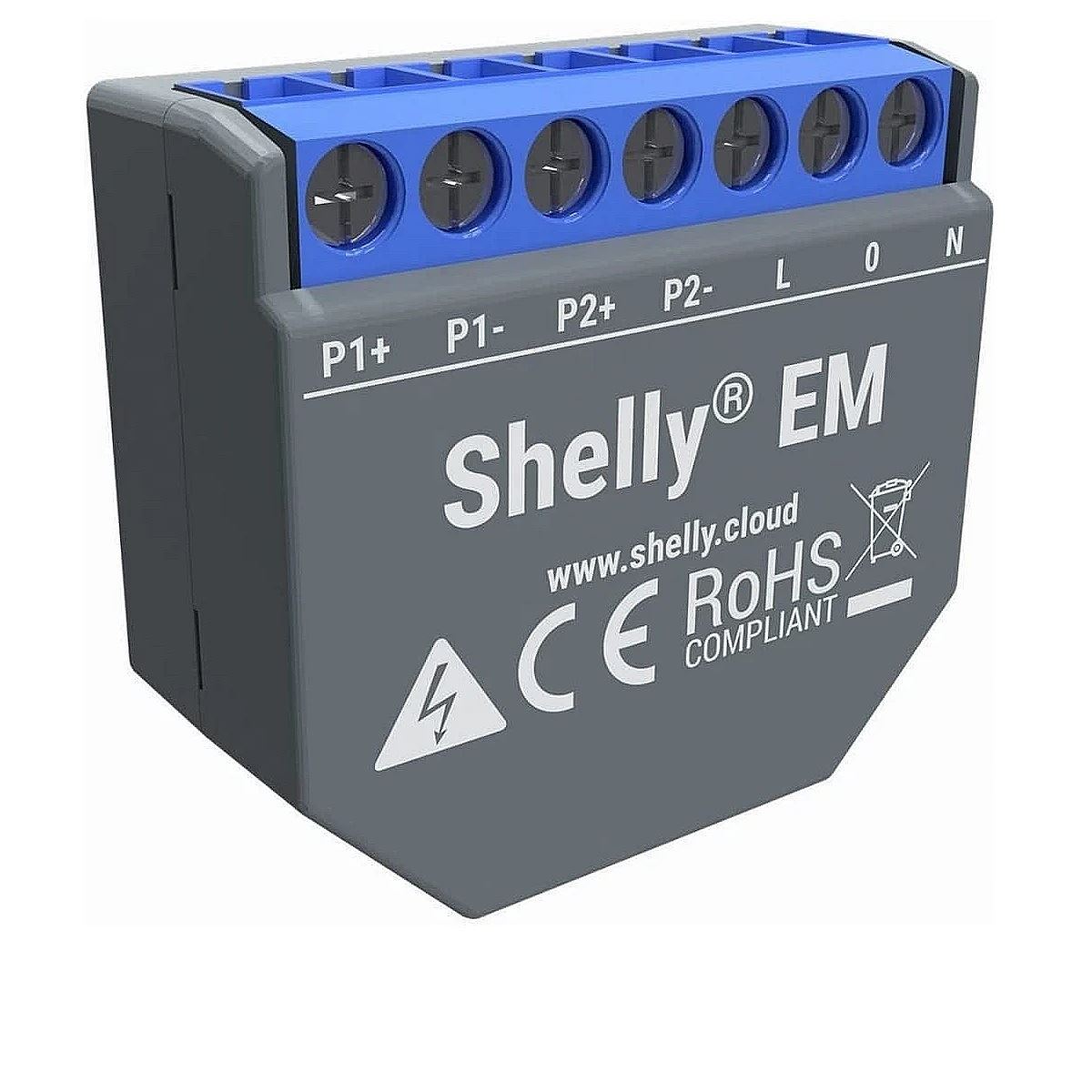 Shelly EM 2-Channel WiFi Energy Meter Switch, 3800235262207
