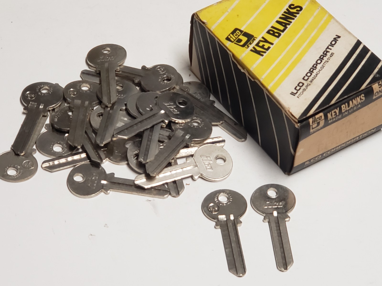 Vtg Lot of 22 ILCO Uncut Key Blanks - 1019A Reading - NOS - NEW