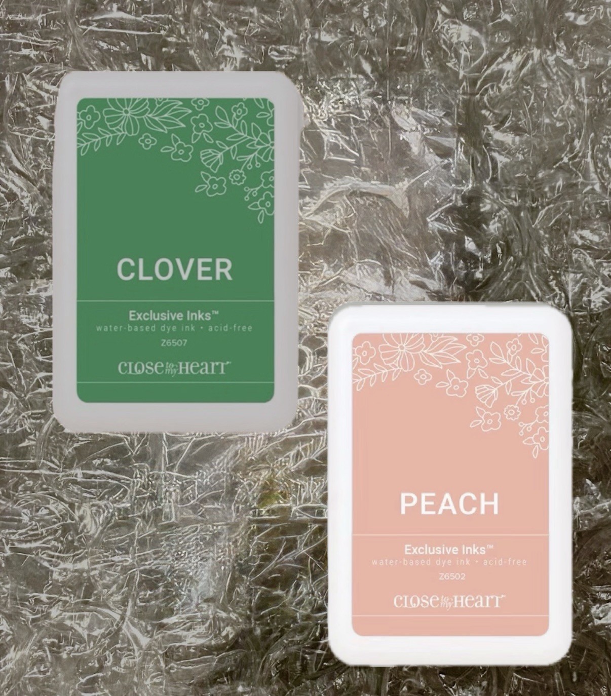 CTMH Magnetic Ink Pad Bundle CLOVER & PEACH Water Based Ink Stamp Pad