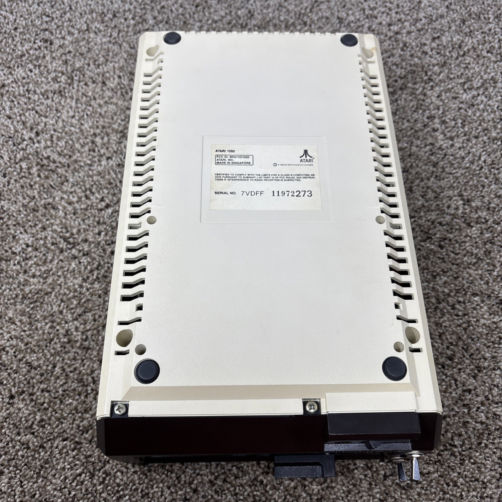 Atari 1050 Floppy Disk Drive Tested With All Cables Power And Data SIO In Box