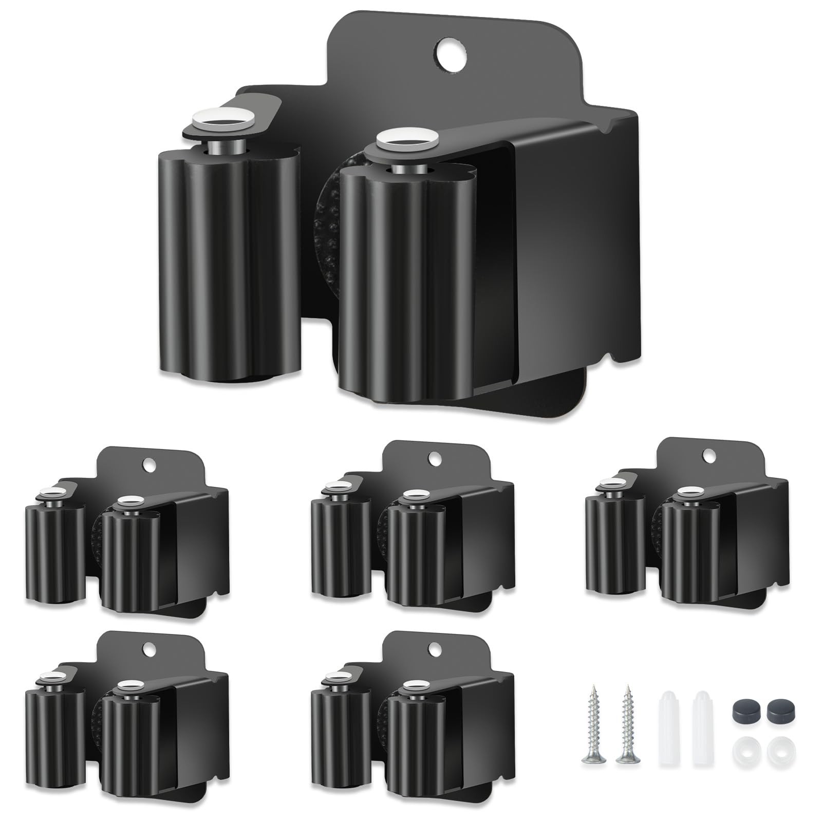 Broom Clips 5 PCS Wall Mount Stainless Steel Heavy Duty