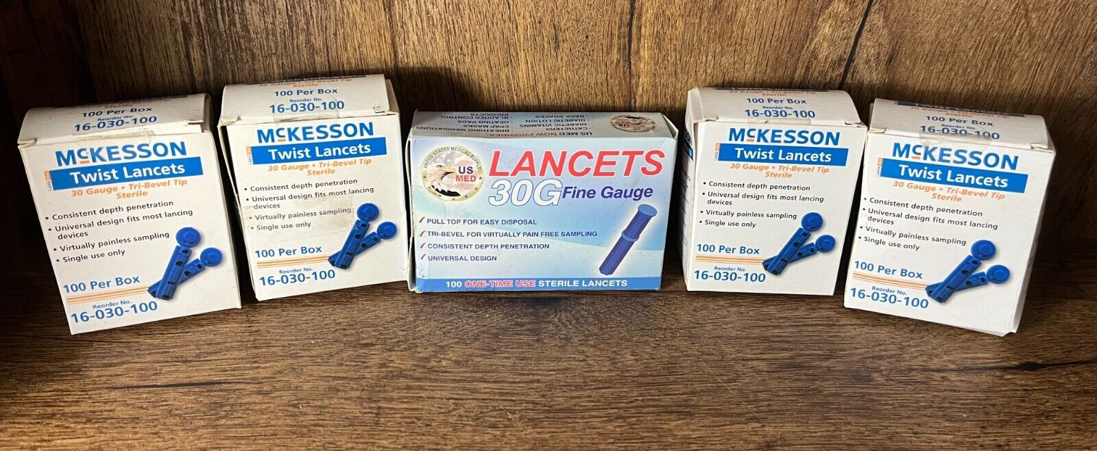 (5 x 100) McKesson Twist Lancets 30G Gauge - Blood Diabetes Glucose Lot of 500