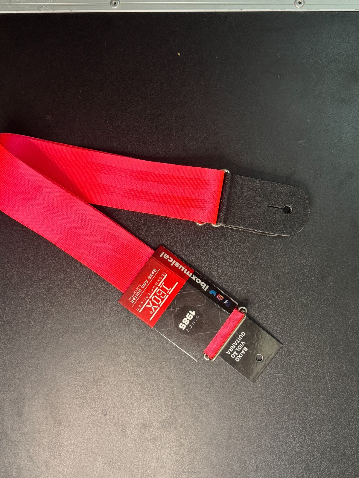 IBox Adjustable Guitar Strap-Durable Nylon with Leather Ends