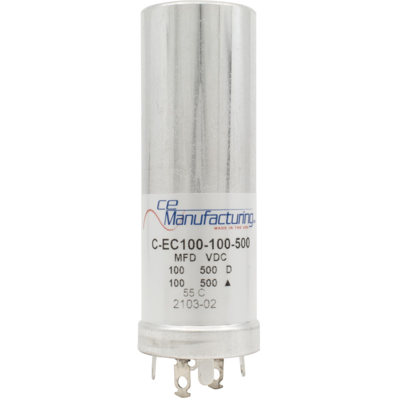 Capacitor, CE Mfg., 500V, 100/100µF