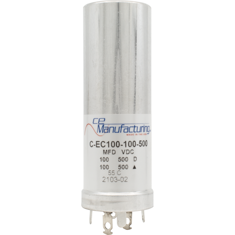 Capacitor, CE Mfg., 500V, 100/100µF