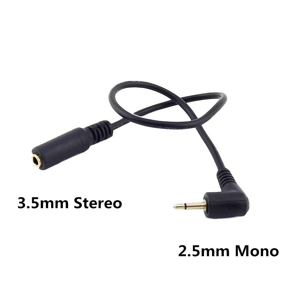 1x 3.5mm Female Stereo to 2.5mm Male Mono Headphones Aux Adapter Converter Cable