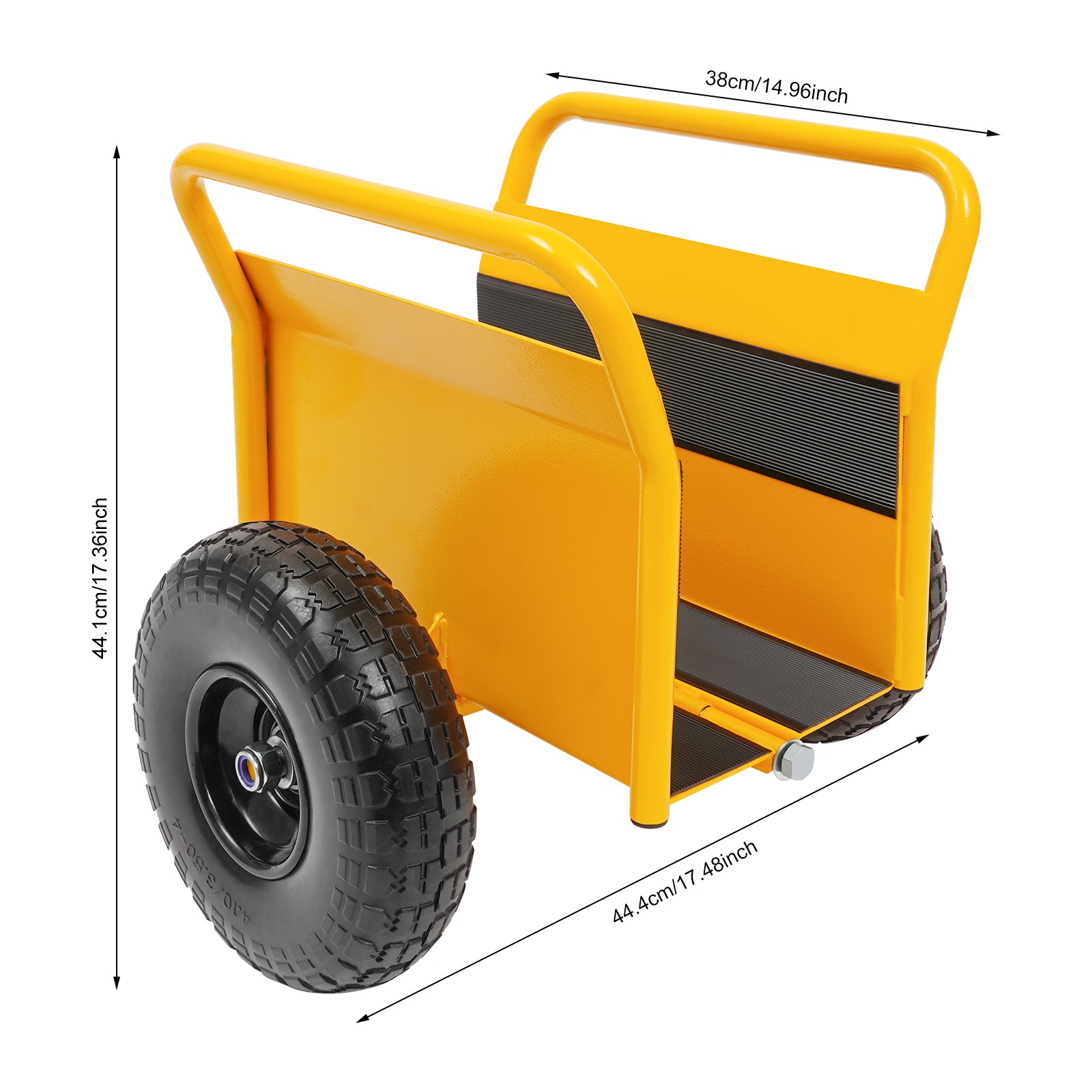 10" Wheel Panel Dolly Drywall Mover Cart for Plywood Door Window Ladder 1000 lbs