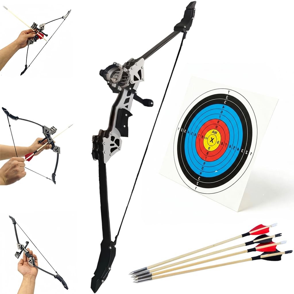 Compound Bow and Arrow Set, Right/Left Handed for Target Shooting Hunting Gam...