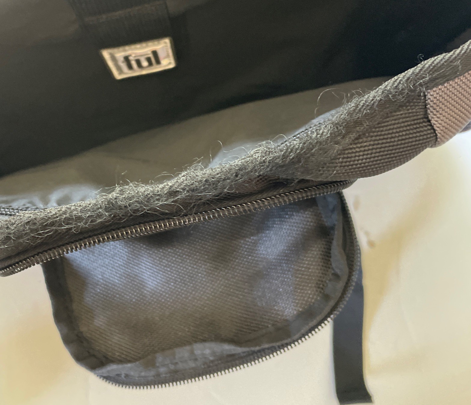 Ful Messenger Bag Approx. 19x13 with Strap Gray/Black