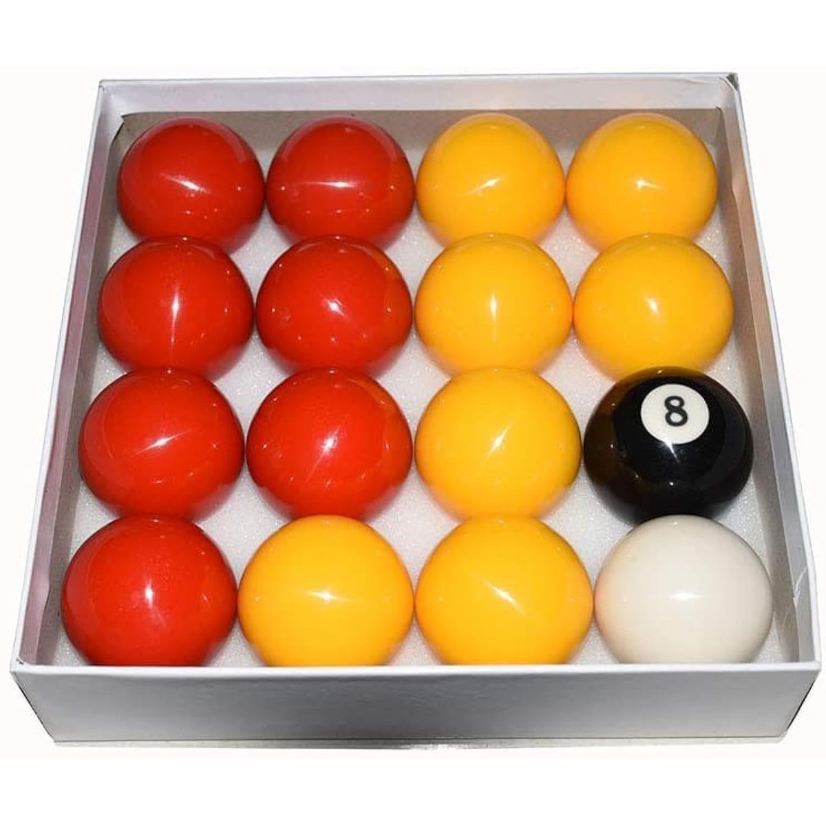 Tga Sports Billiard Balls Pool Ball Set 2-1/4 Inch Red Yellow