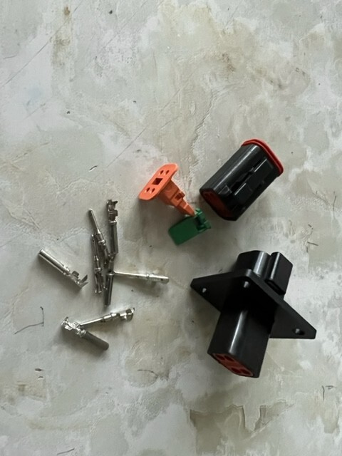 Black Deutsch DT Series 4-Pin Flange Connector Kit 14-16AWG Easy Crimp USA
