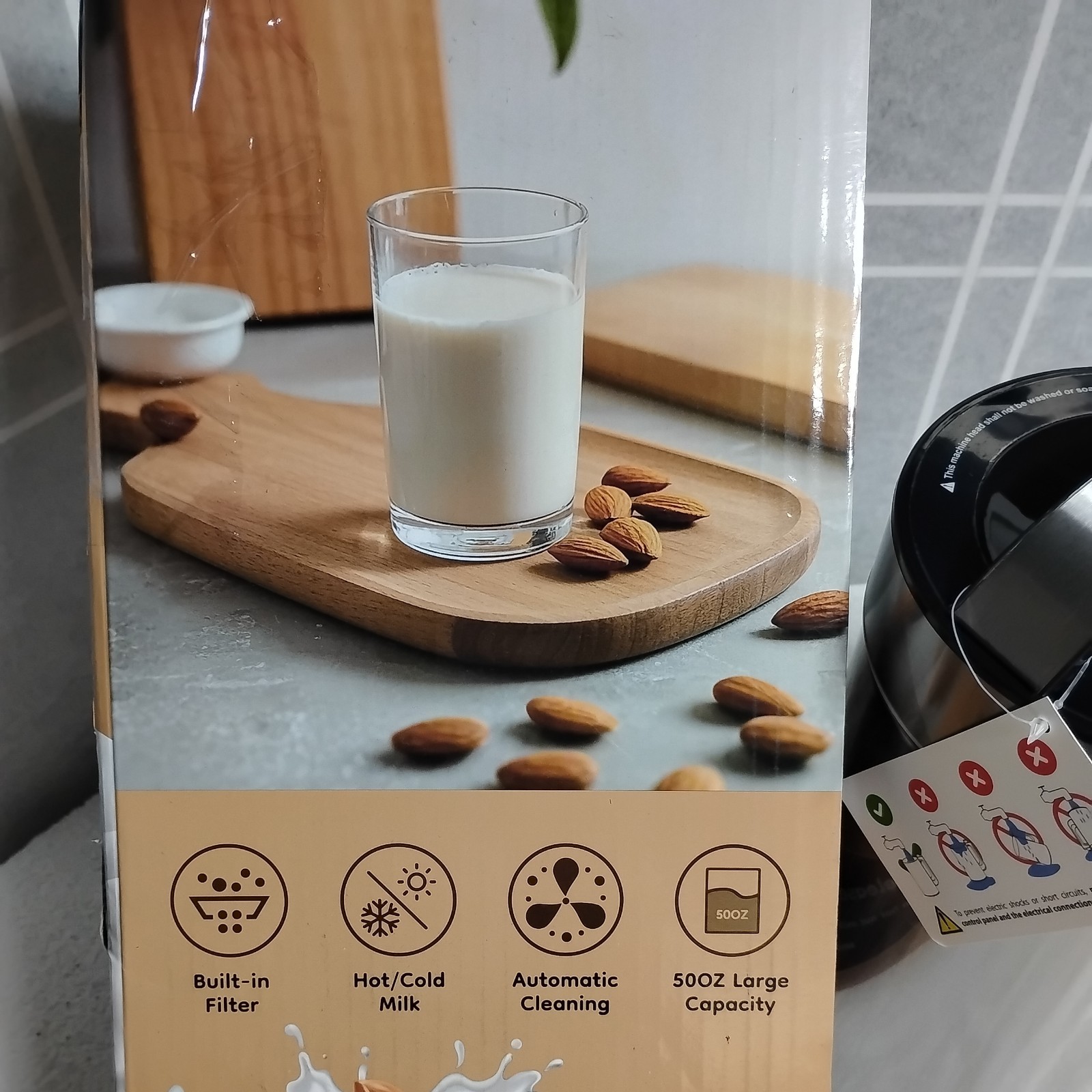 MissingCord Sxmprail 8in1 Automatic AlmondMilkMaker StainlessSteel BuiltinFilter