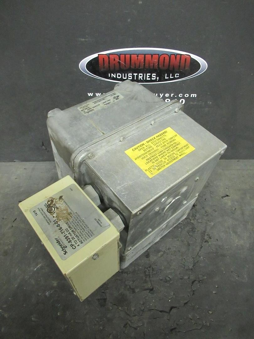 SCHNEIDER HIGH TORQUE ACTUATOR MOTOR MP-9810 120 VAC 110 WATTS W/ DRIVE CP-8391