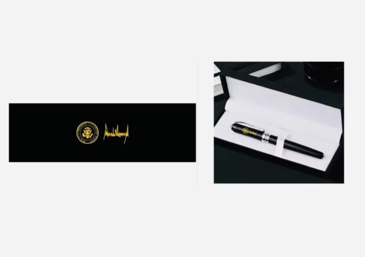 President Trump Limited Edition Gold Presidential Seal Black Ballpoint Pen