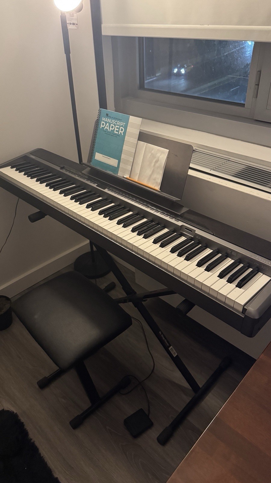 Casio Privia PX-320 88-Key Weighted Digital Home Piano MIDI Black w/ Pedal