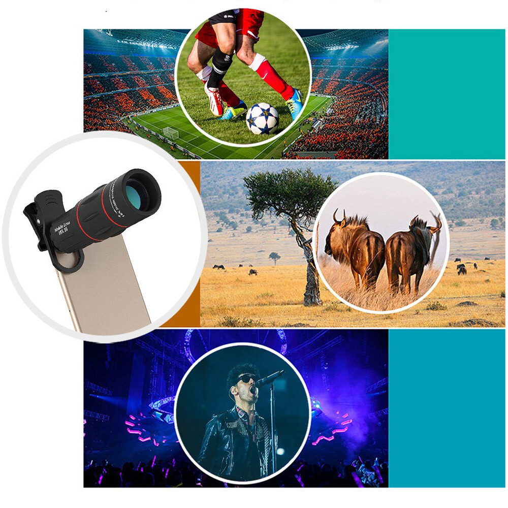 APEXEL 18X Telescope Zoom Lens Monocular Phone camera Lens With Clip for Phones