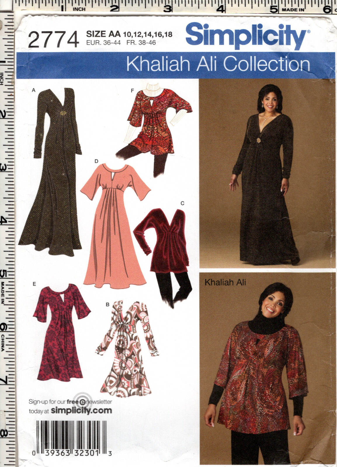"Misses'/Women's Knit Dress in 3 Lengths or Tunic" Simplicity Khaliah Ali # 2774