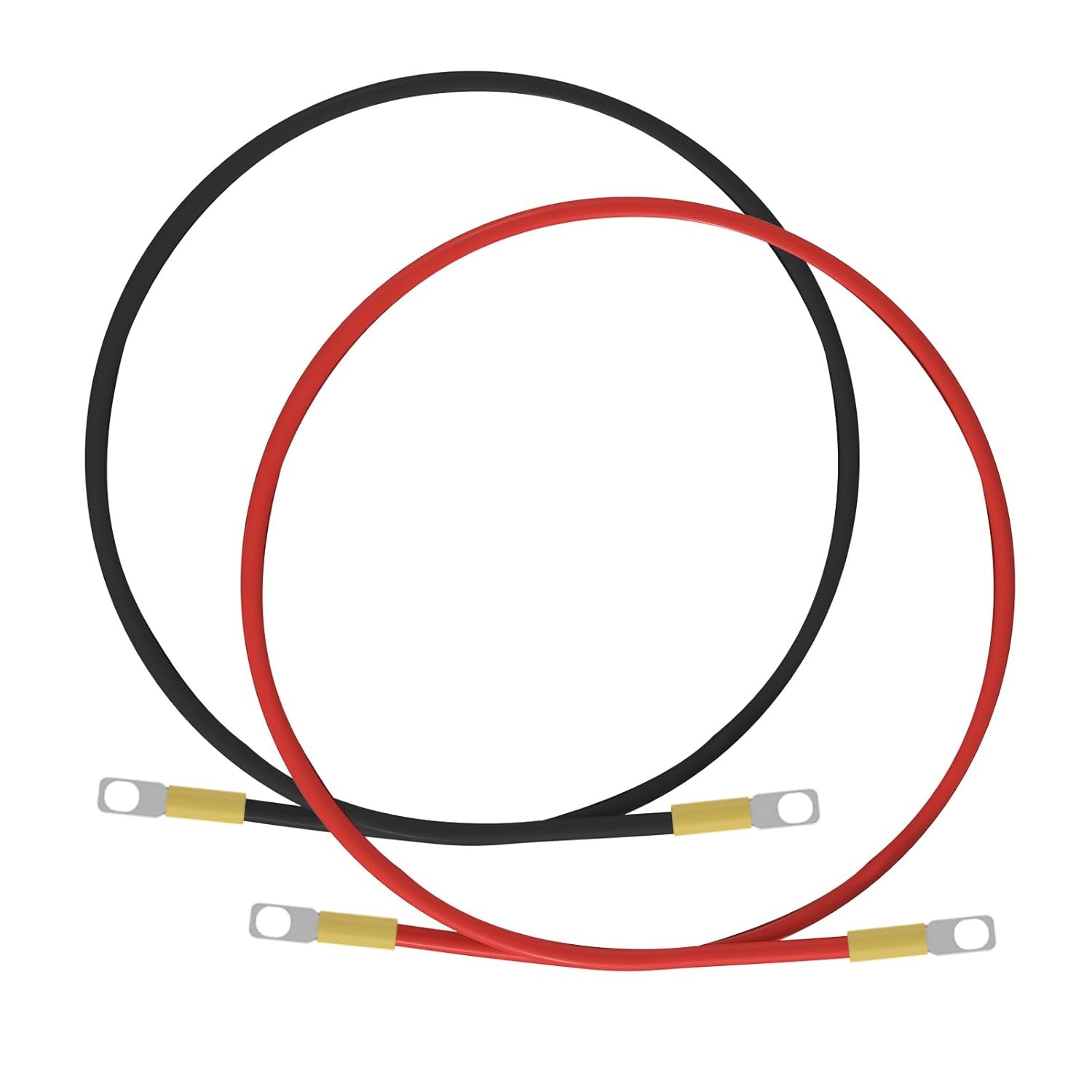 DC HOUSE 9AWG Battery Cable 12 Inch with 13/64' Lug Terminals Tinned Copper