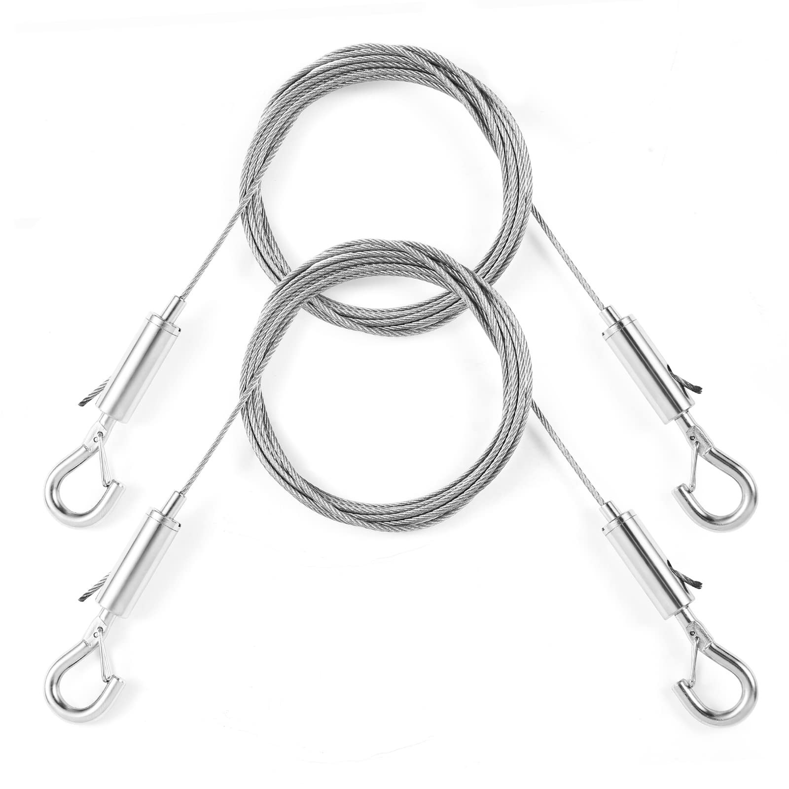 2Pcs Adjustable Picture Hanging Wire Kit,Heavy Duty Stainless Steel Rope 2m x...