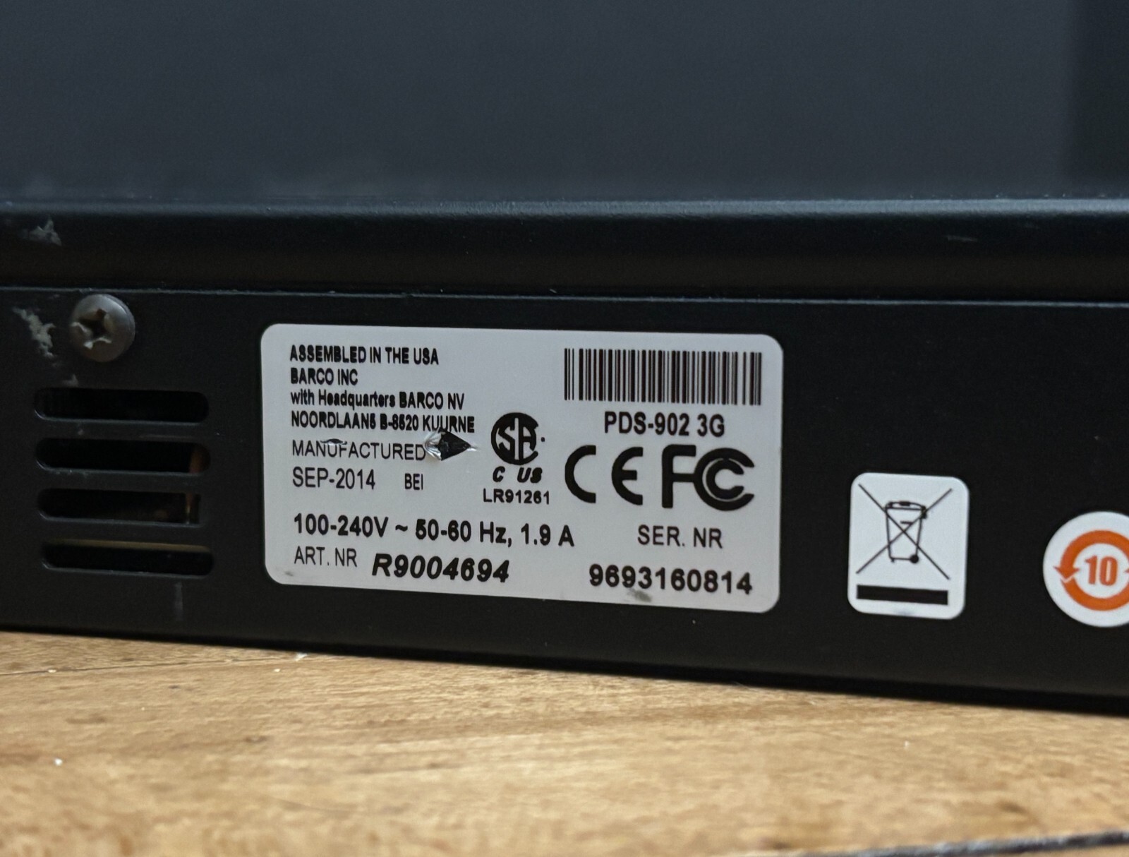 Barco PDS-902 3G SDI Digital Switcher unit (D)