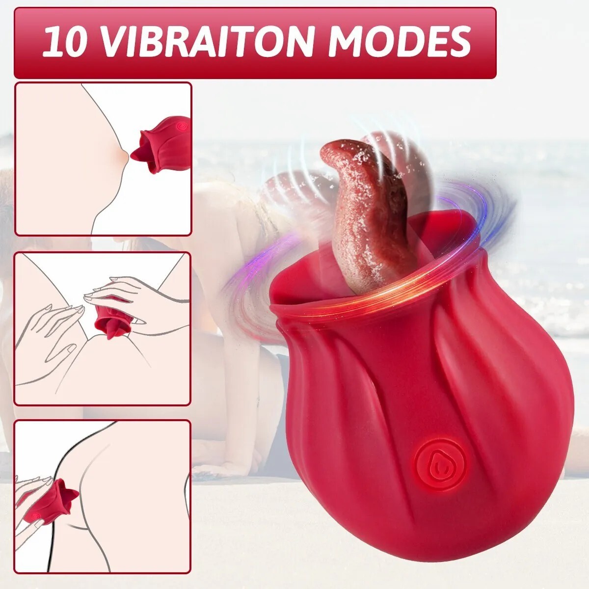 2024 Waterproof Vibrating Massage Tools Small Wireless Massager Quiet 10 Modes