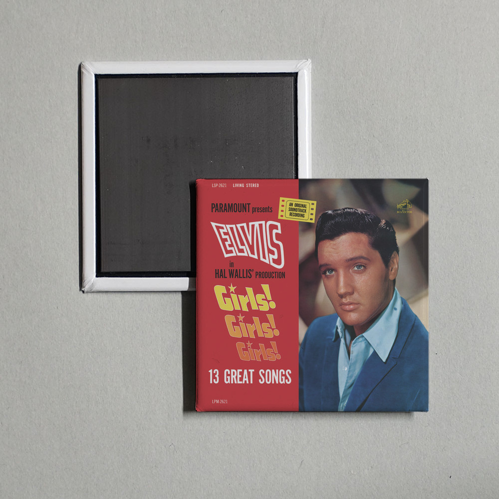Elvis Presley - Girls! Girls! Girls! Album Cover Locker Fridge Magnet