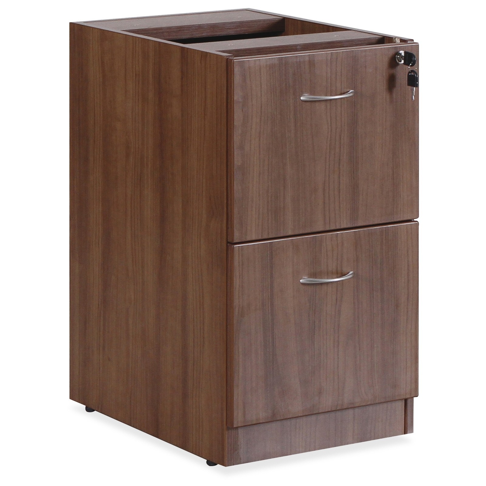 Lorell LLR69986 Walnut Laminate Pedestal 16"W 22"D 28.3"H