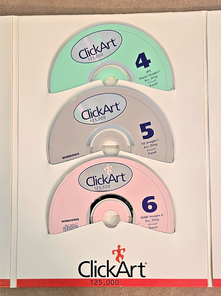 ClickArt 125,000 1 - 9 Complete CDROM Disc Set Windows PC Images Software