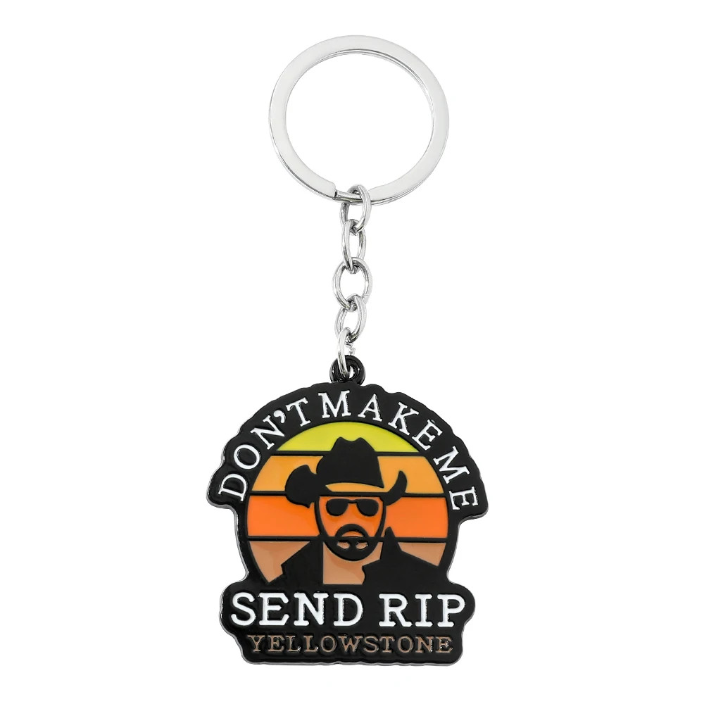 Yellowstone American Drama Yellowstone Fashion Keychain Metal Badge Enamel Penda