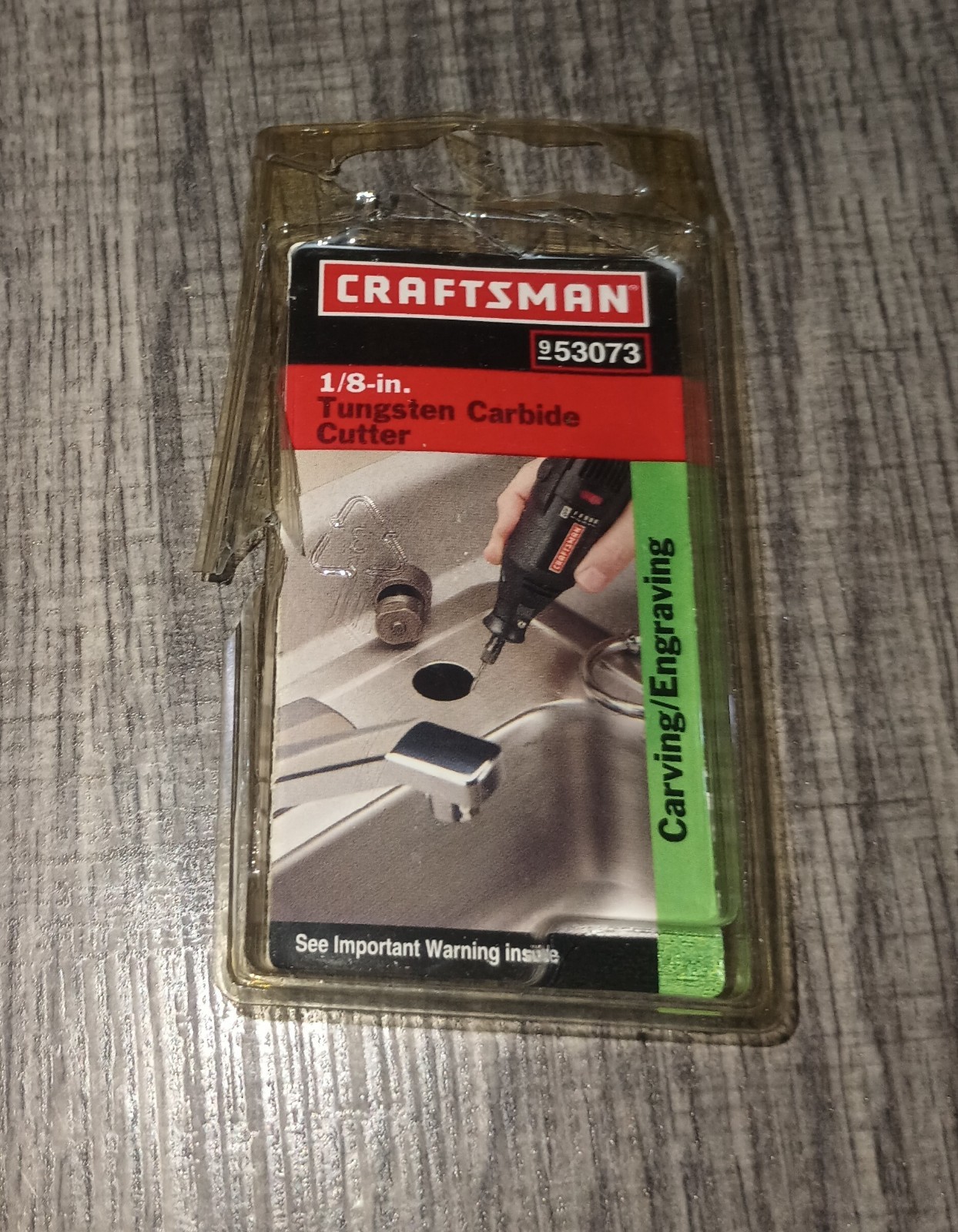 Craftsman 1/8 tungsten carbide cutter new sealed damaged package