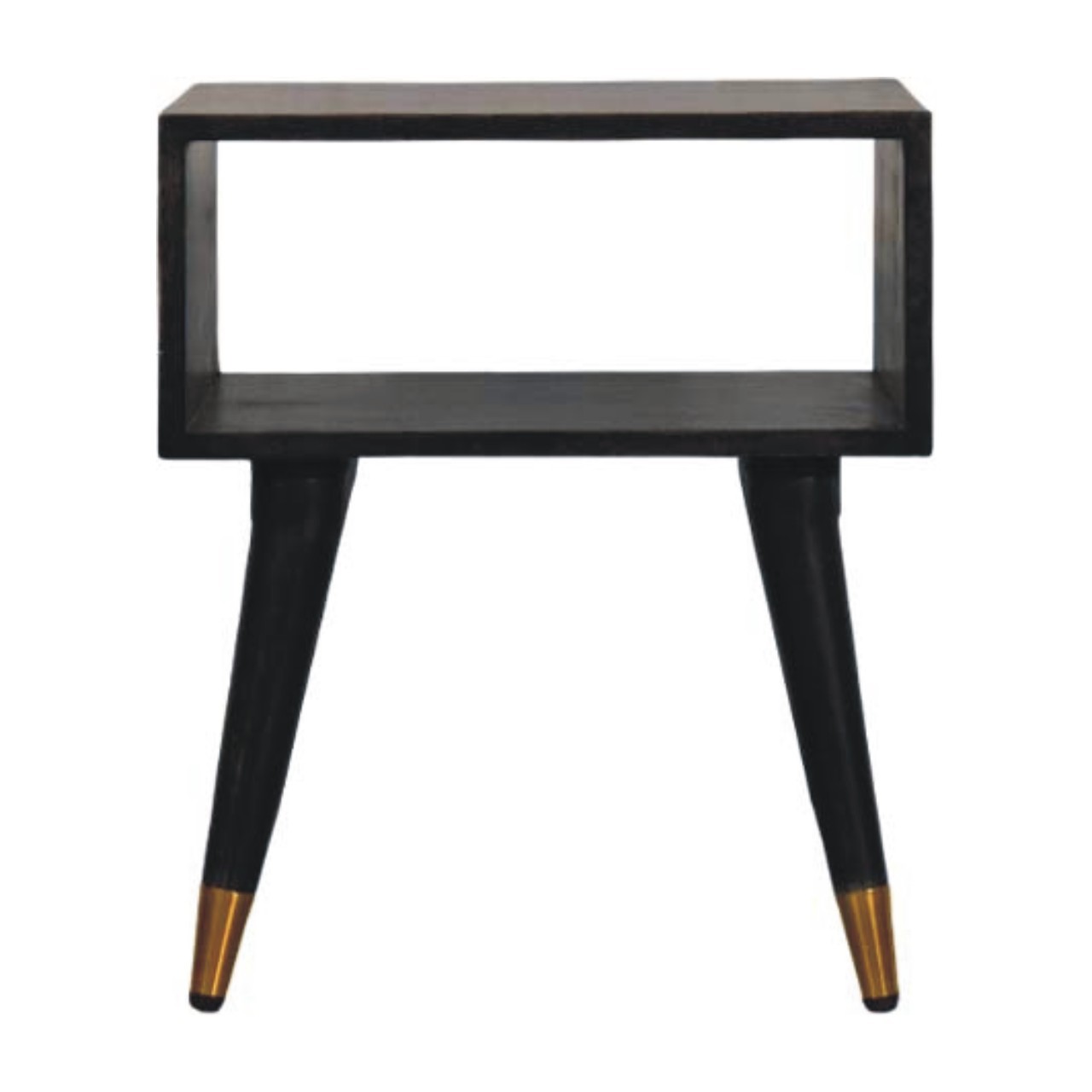 Solid Wood Mid-Century Open Bedside