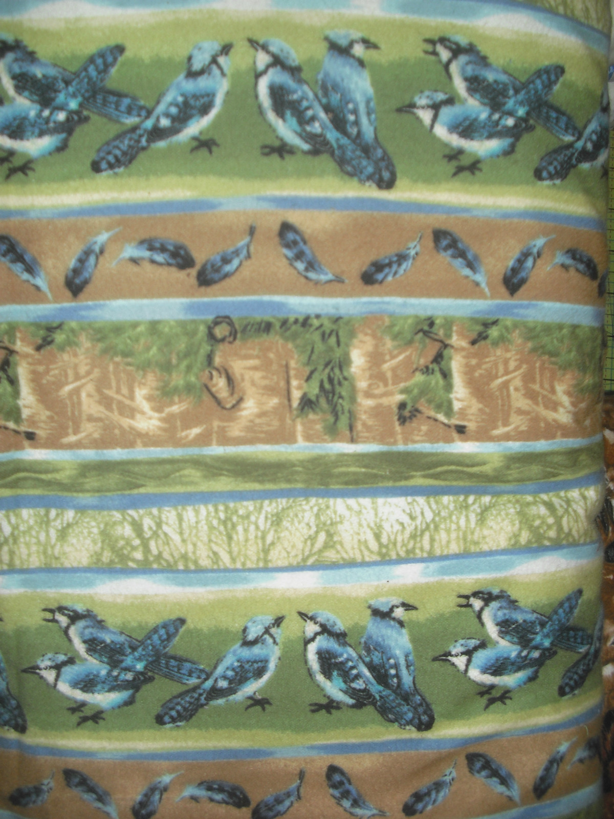 2 YDS Marcus Blue Jay Flannel Stripe QUILT FABRIC