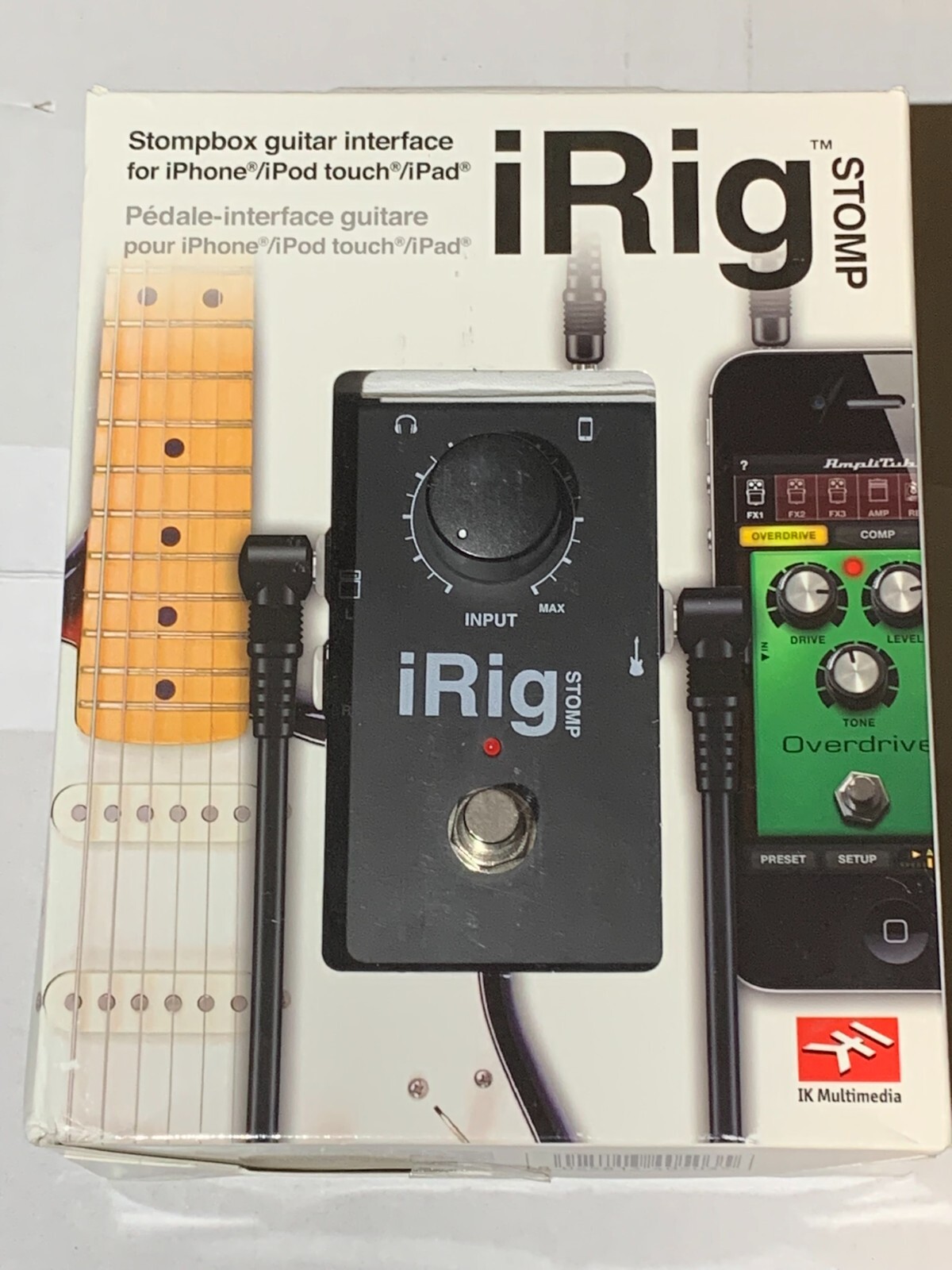 IK Multimedia iRig Stomp iOS Stompbox Guitar Interface EX