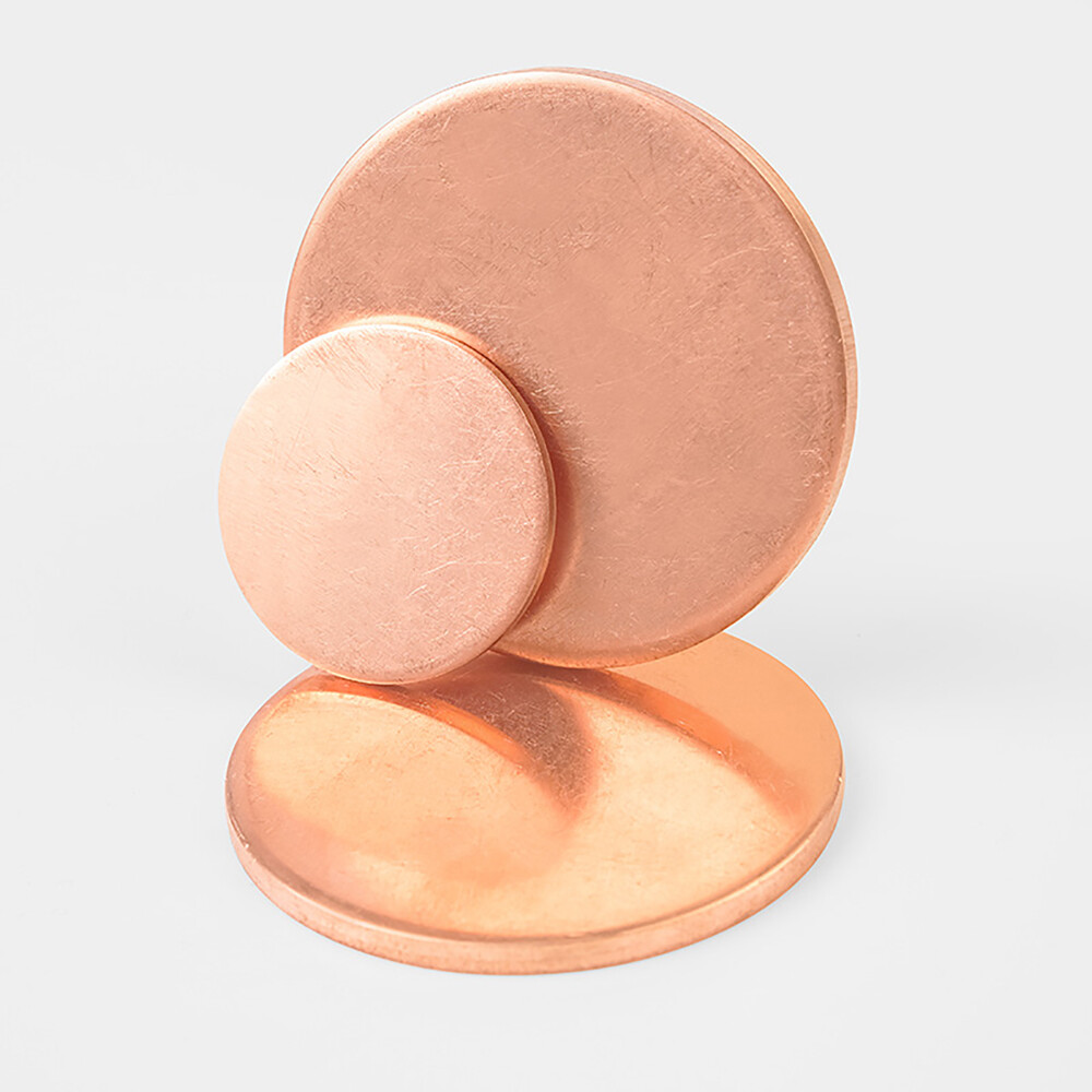 Solid Round Copper Sheet Pure Cu Plate Blanks Metal Discs 10-200mm Thick 0.5-5mm