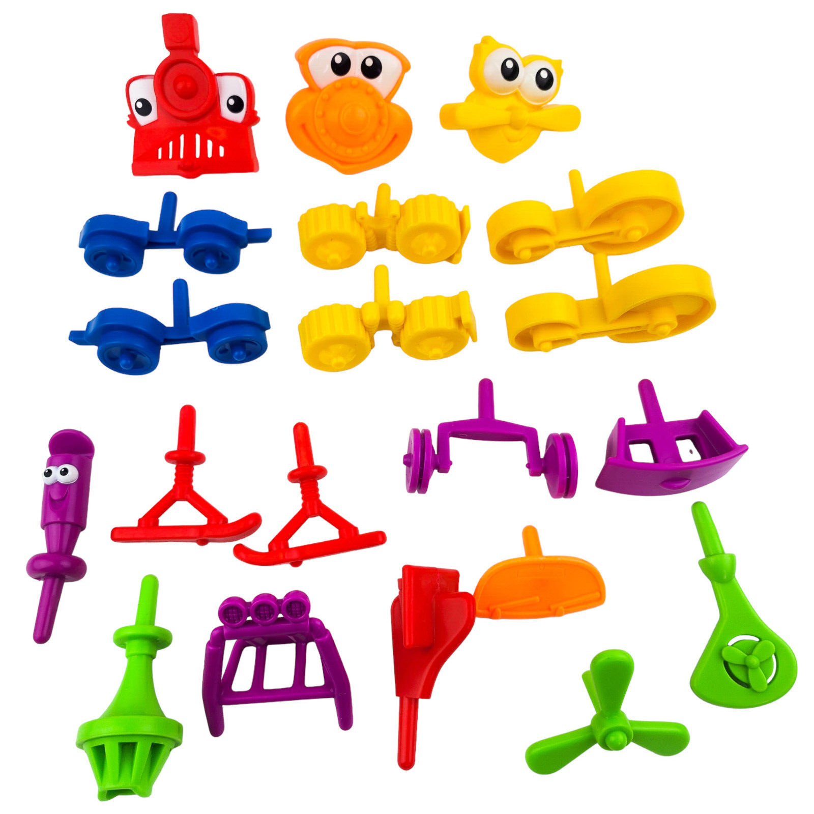 Vintage Play Doh Ez2do Playset Replacement Parts Lot of 20 Train Googly Eyes