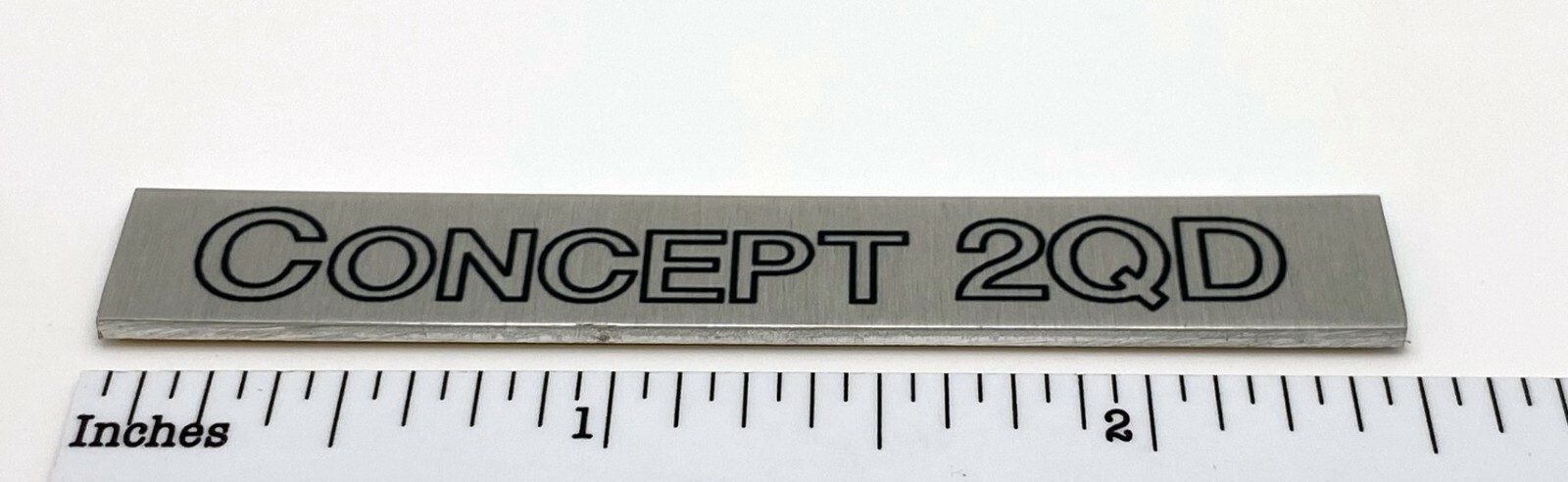 Concept 2QD Turntable Badge Logo Custom Made Aluminum