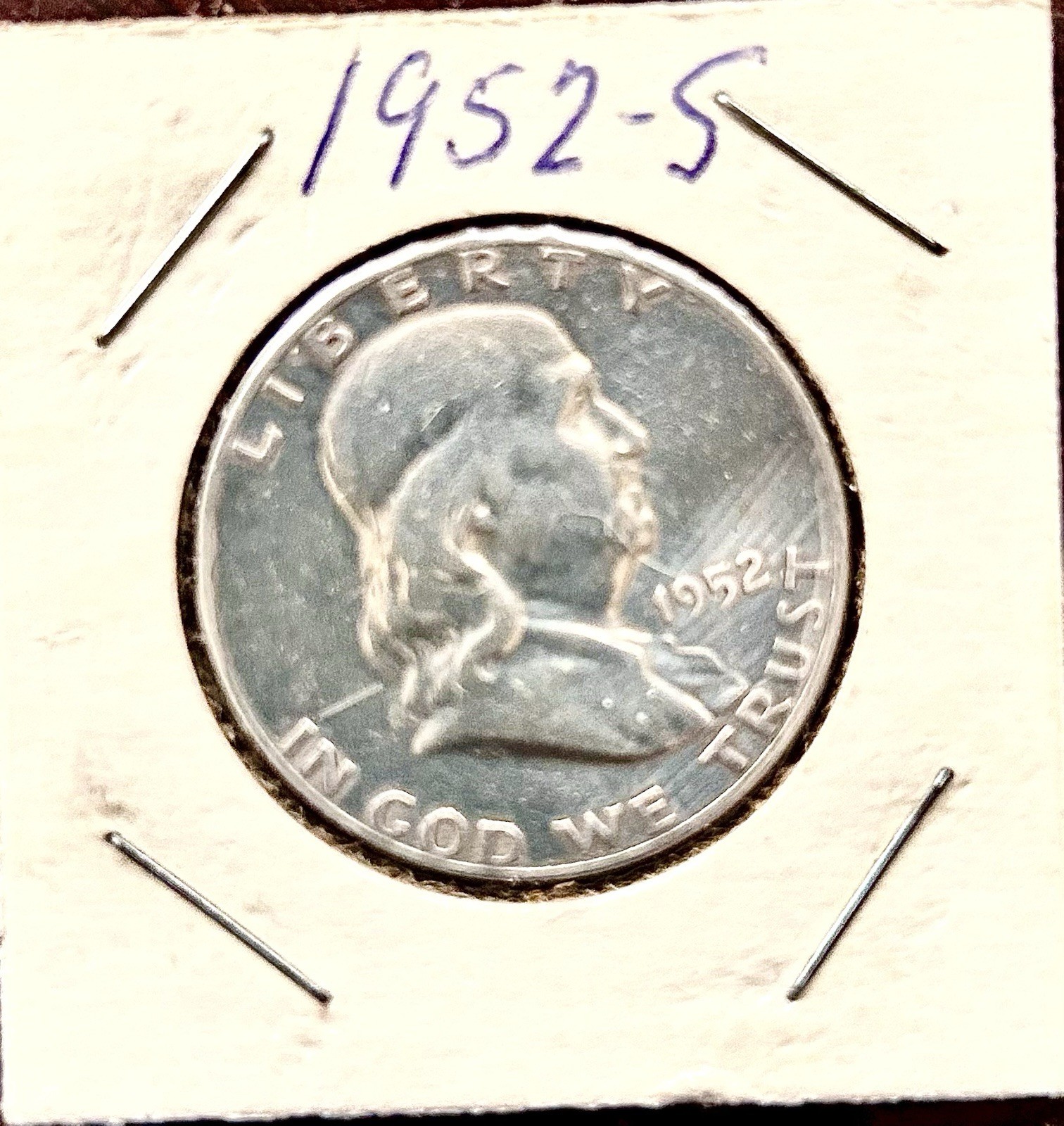 1952-S Benjamin Franklin Silver Half Dollar - Choice Circulated / AU Condition