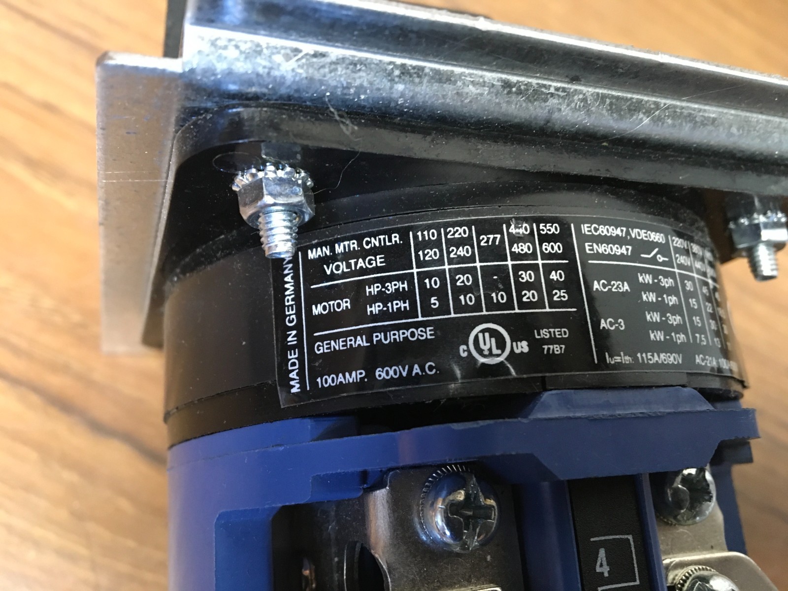 Kraus & Naimer C80 Rotary Switch 100A 600V 3‑Position General Purpose UPS Select