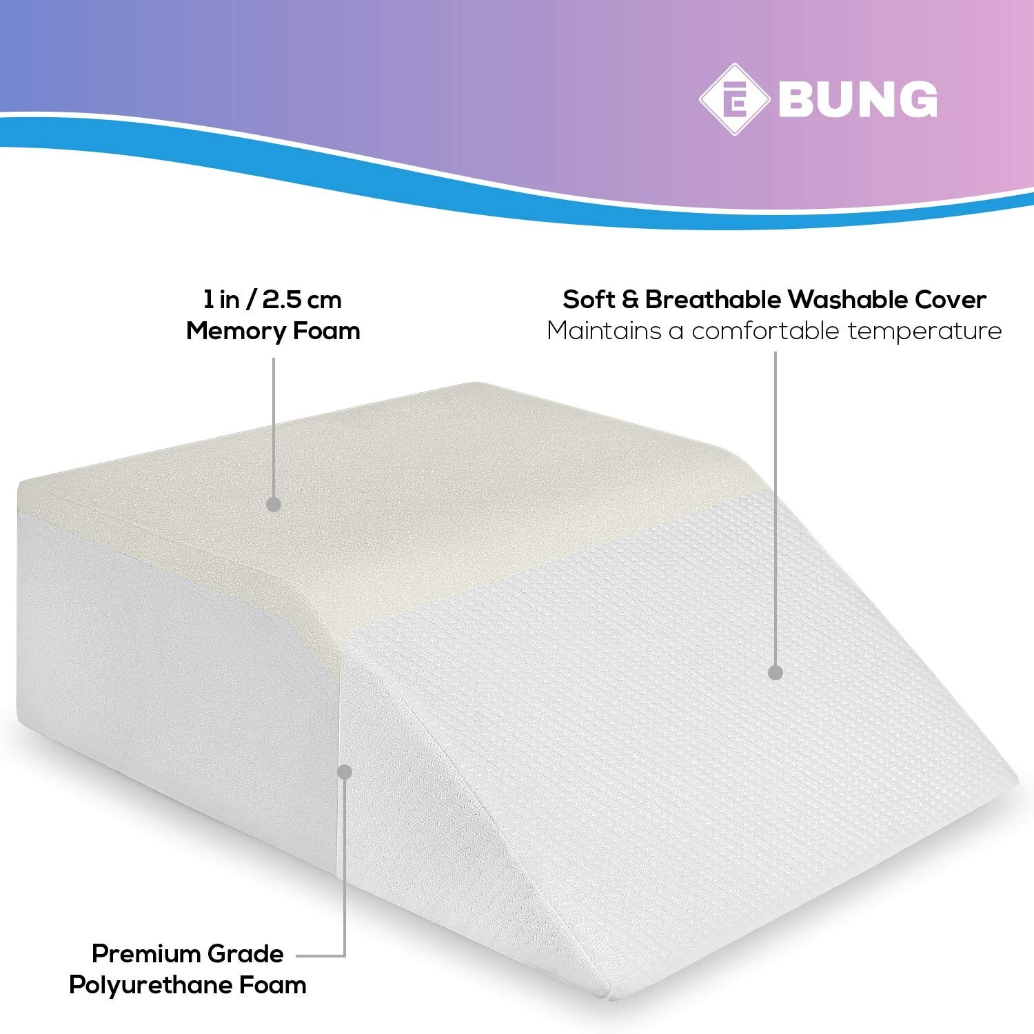 Ebung Memory Foam Leg Elevation Pillows - Leg Support Pillow to Elevate Feet,...