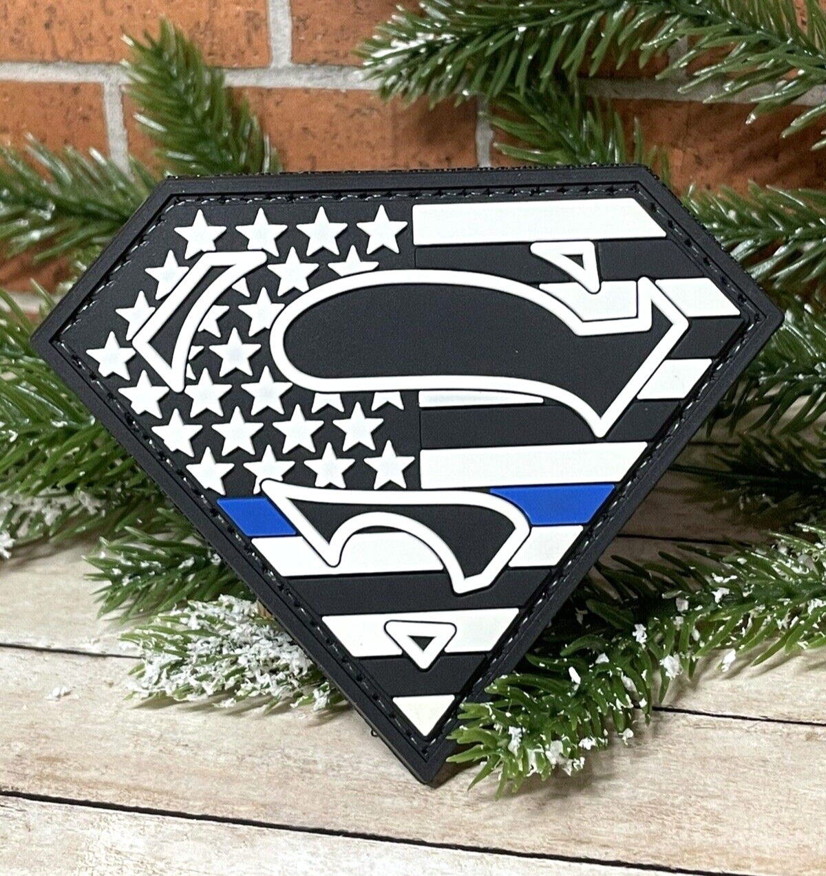 Superman PVC Patch - Tactical Morale Patch - Superman USA Flag Patch Superhero