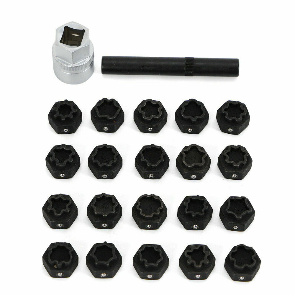 22pc Audi Wheel Locking Key Locking Wheel Bolt Nut Removal Set Master Key Kits