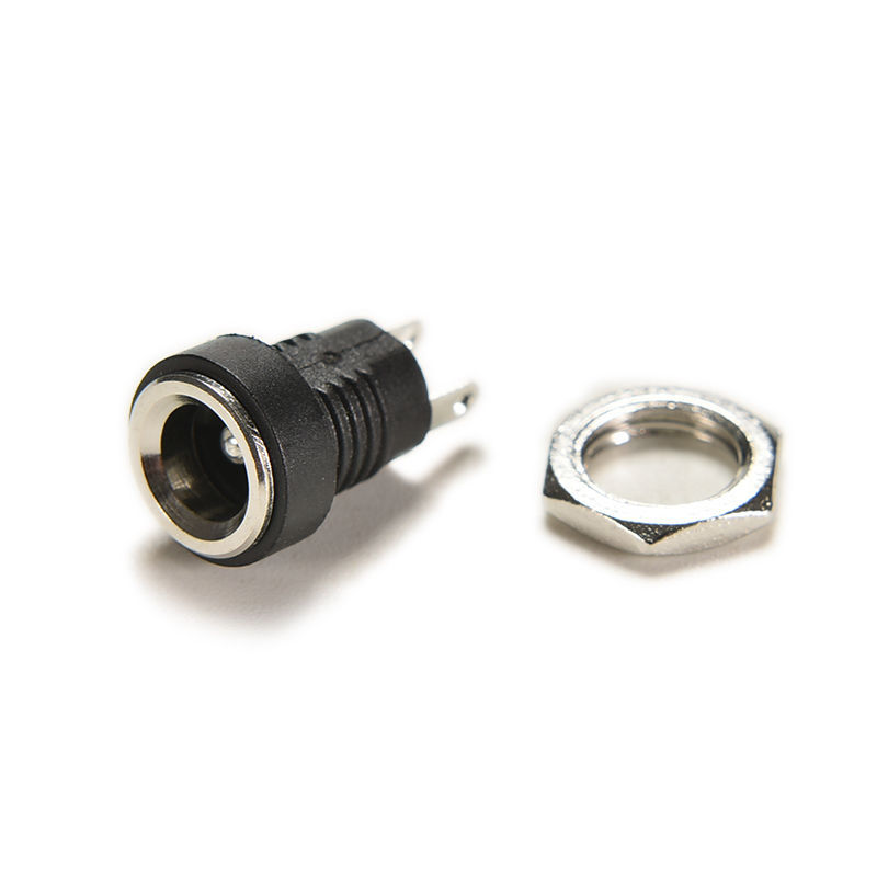 DC Power Supply Jack Socket Female Panel Mount Connector 5.5 x 2.1mm 2/5/10 Pcs