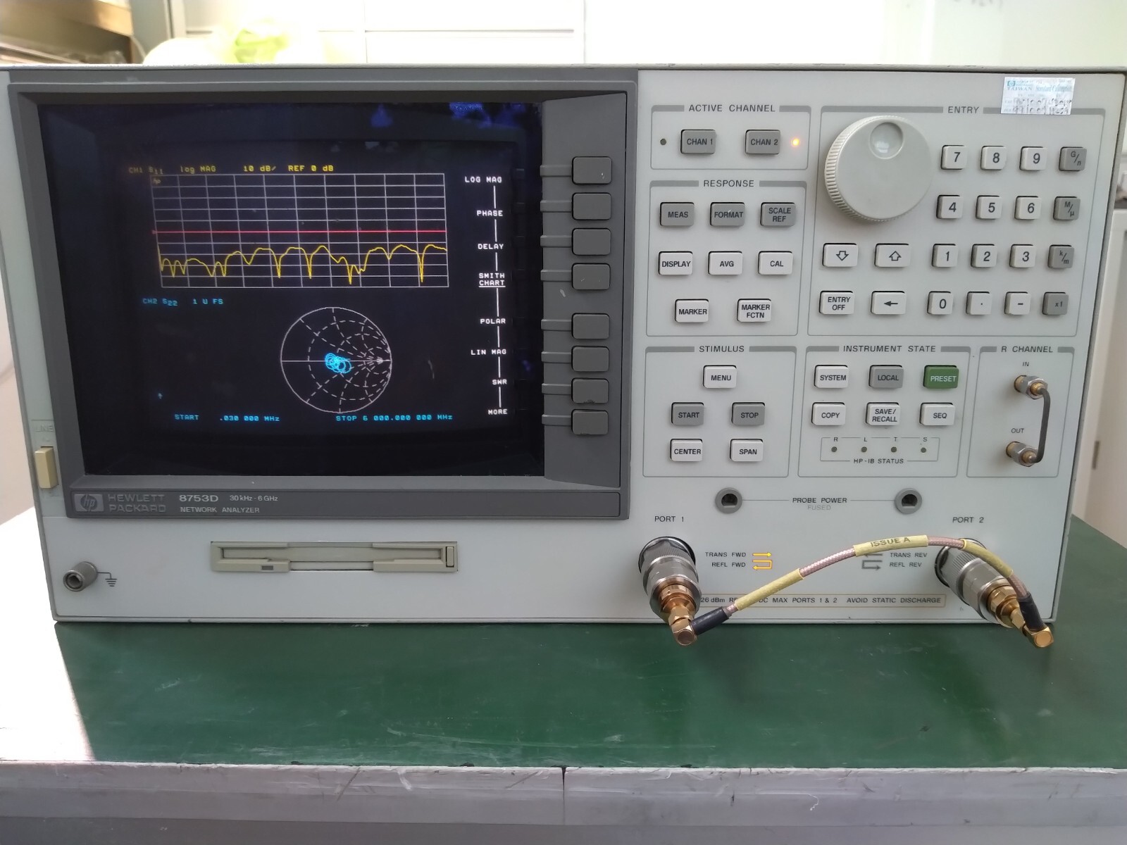 HP Agilent 8753D Network Analyzer 30kHz-6GHz w/ Opt 006, 1D5 _ 00454