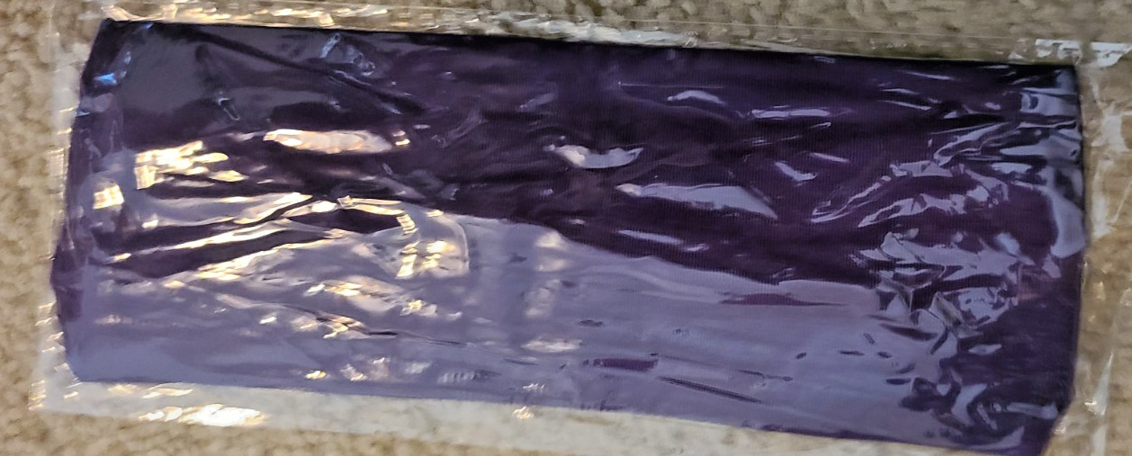 ONE SIZE PURPLE BASEBALL HEAD BAND LIGHTWEIGHT POLY LYCRA